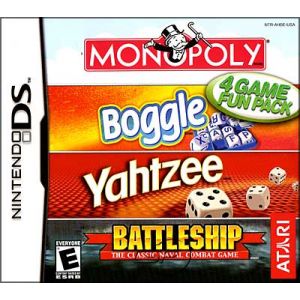 4 Game Fun Pack - Monopogy + Boggle + Yatzee + Battleship